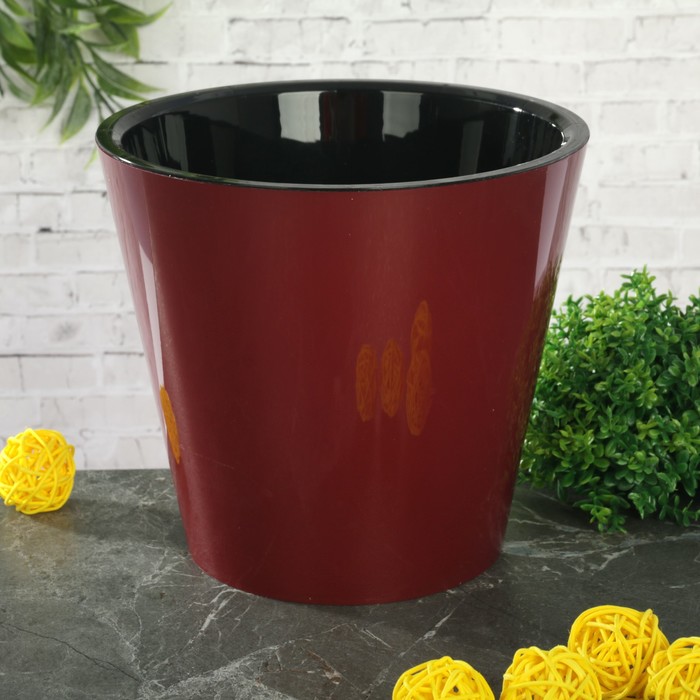 Горшок для цветов 1,6 л "Фиджи", d=16 см, цвет МИКС