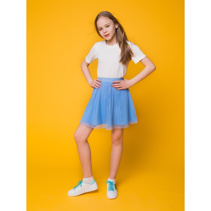 Юбка детская для девочек Jelly, рост 140 см, цвет голубой (арт. 20210180003)