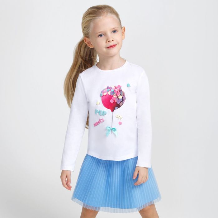 Джемпер детский для девочек Fruity, рост 146 см, цвет белый (арт. 20210100006)