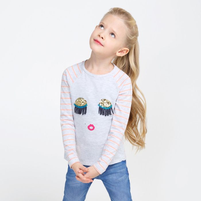 Джемпер детский для девочек Briquette, рост 134 см, цвет светло-серый (арт. 20210100014)