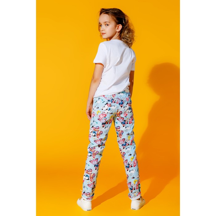 Брюки детские для девочек Megan, рост 146 см, цвет голубой (арт. 20210160022)