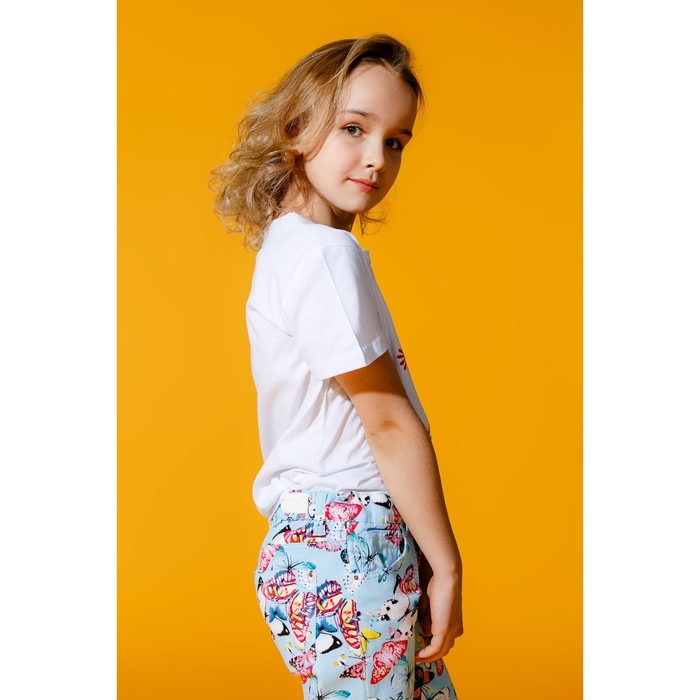 Брюки детские для девочек Megan, рост 146 см, цвет голубой (арт. 20210160022)