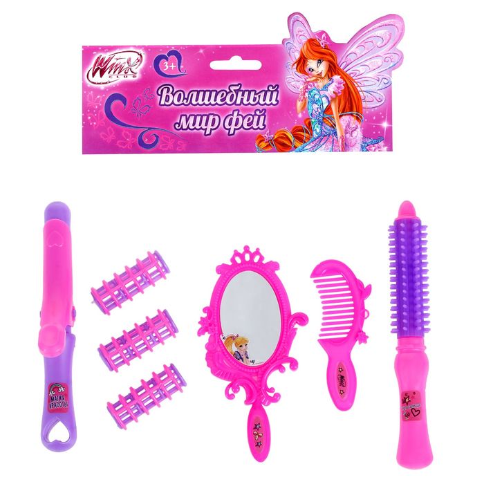 Набор парикмахера "Волшебный мир", феи ВИНКС: Флора, 7 предметов