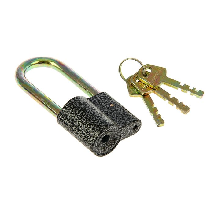 Замок навесной "АЛЛЮР" ВС2-26-01С, дужка d=8 мм, 3 ключа с двойной нарезкой, цвет антик