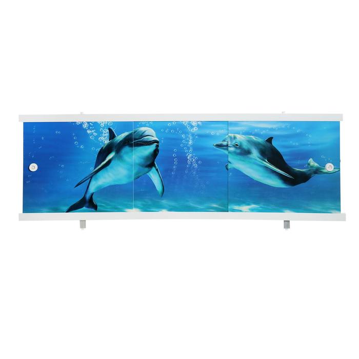 Экран для ванны Ультра легкий АРТ Дельфины, 148 см