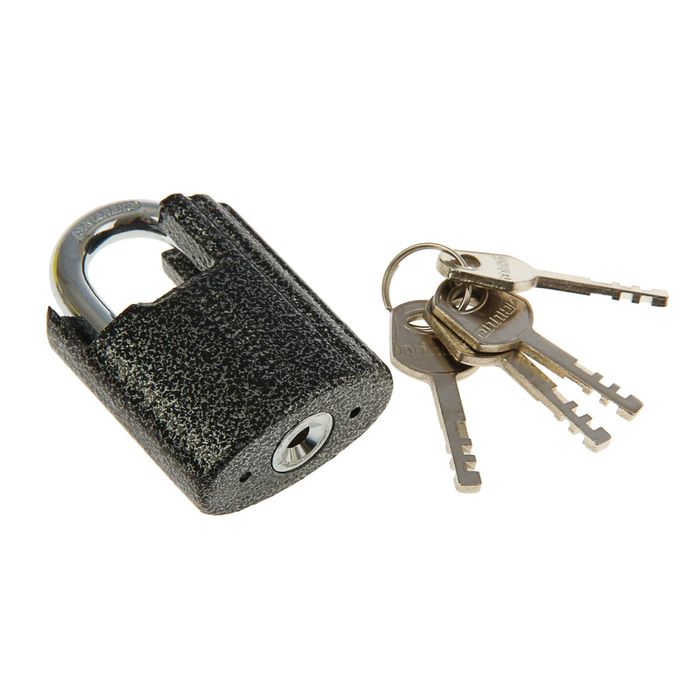 Замок навесной "АЛЛЮР" ВС2Ч-501, дужка d=8.5 мм, с закрытой дужкой, 4 ключа, цвет антик