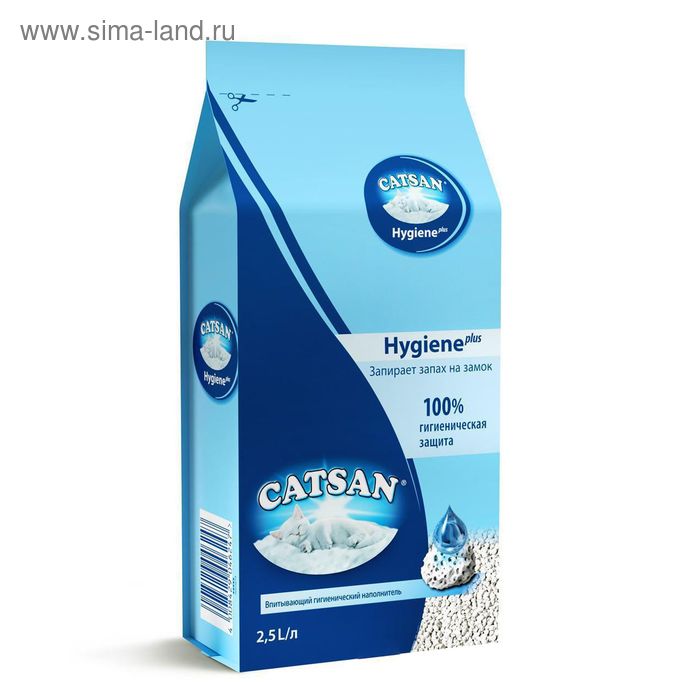 Наполнитель CATSAN впитывающий гигиенический, 2,5 литра