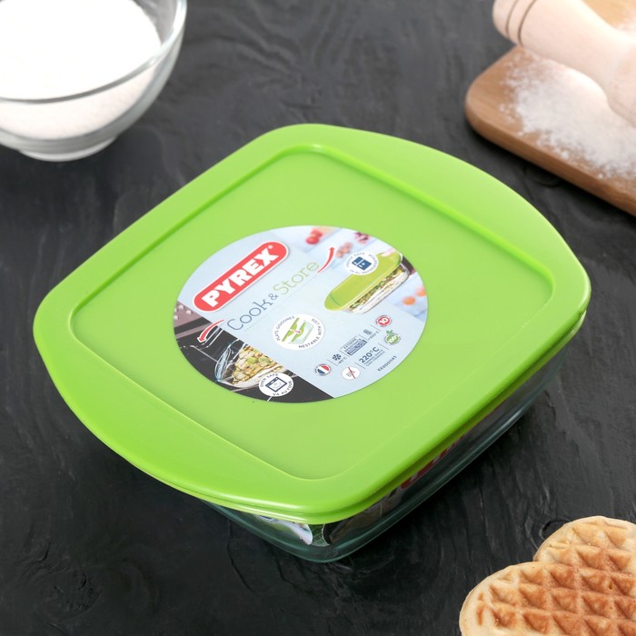 Форма для запекания 20х17х5,5 см Pyrex Cook&Store, 1 л, с крышкой