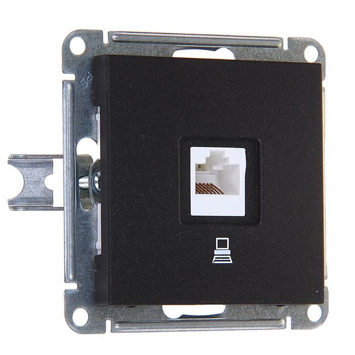 Розетка компьютерная "W59" SchE RSI-152K5E-6-86, RJ45, одноместная, цвет черный бархат