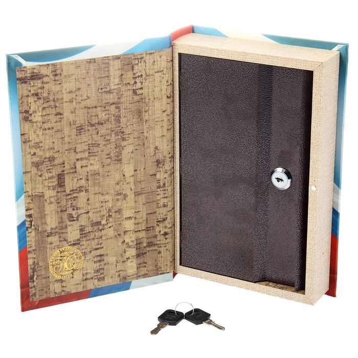 Шкатулка-сейф шёлк "Великая Россия" 26х17х5 см