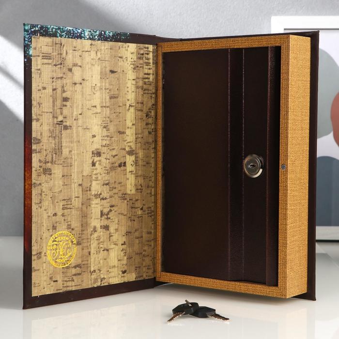 Шкатулка-сейф шёлк "Секрет притяжения денег" 26х17х5 см