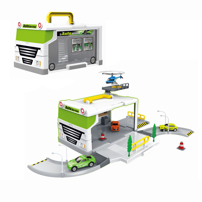 Гараж-трансформер "Пит-стоп", МИКС