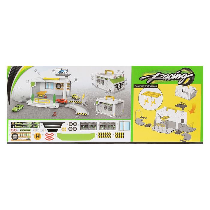 Гараж-трансформер "Пит-стоп", МИКС