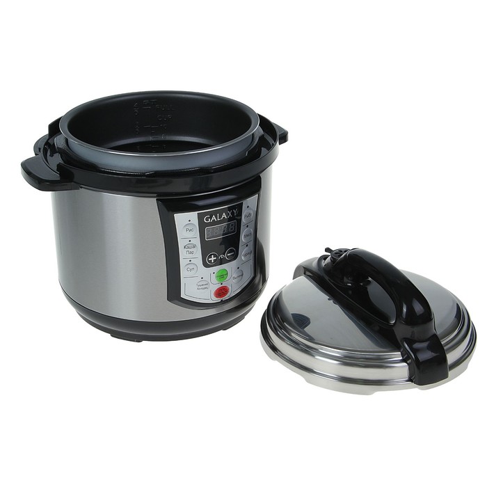 Мультиварка-скороварка Galaxy GL 2651, 5 л, 900 Вт, 8 программ, антипригарная чаша