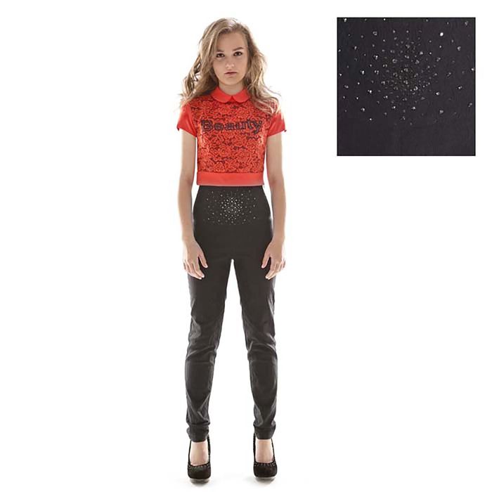 Брюки для девочки, цвет чёрный, рост 164 см (80) (арт. 16Н1-БРД093-01)