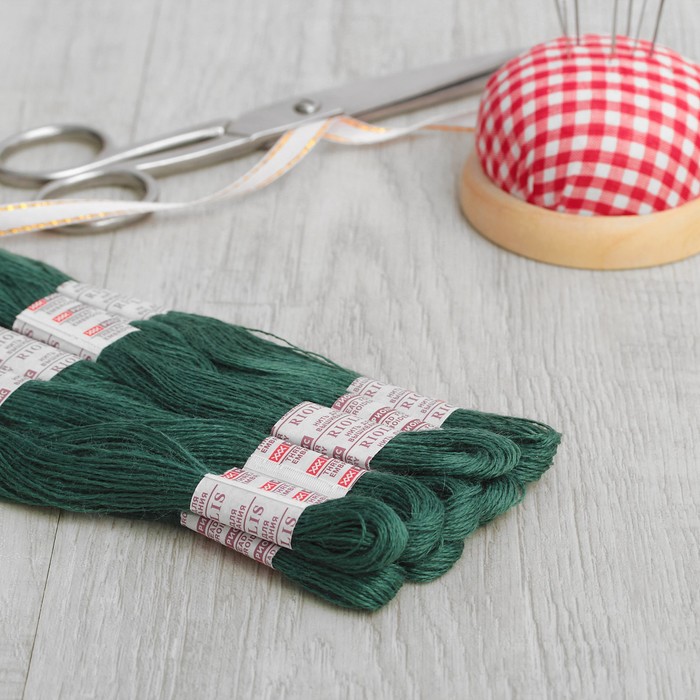 Мулине №338, 20±1м, цвет зелёный