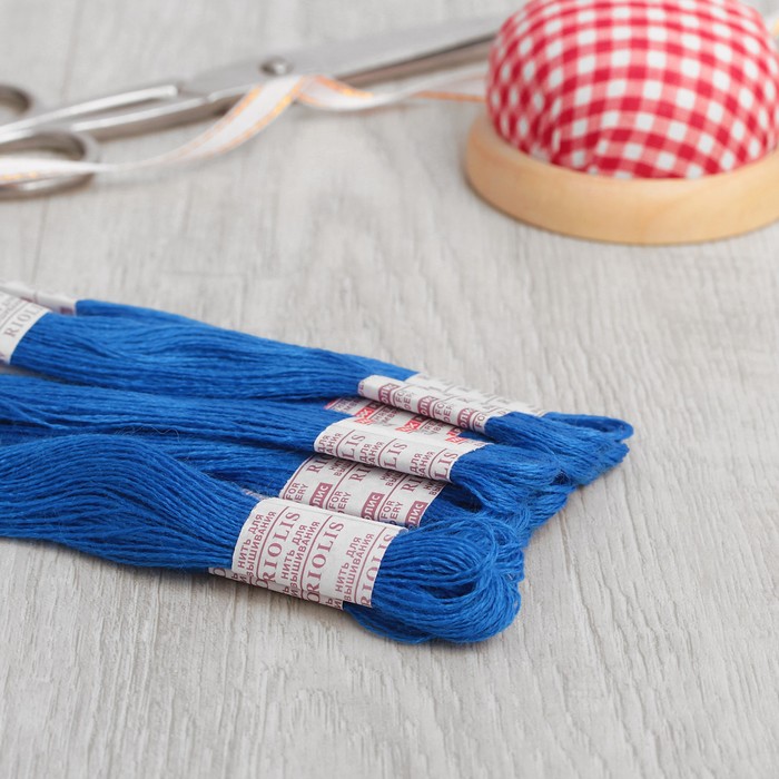 Нитки для вышивания №430, 20±1м, цвет синий