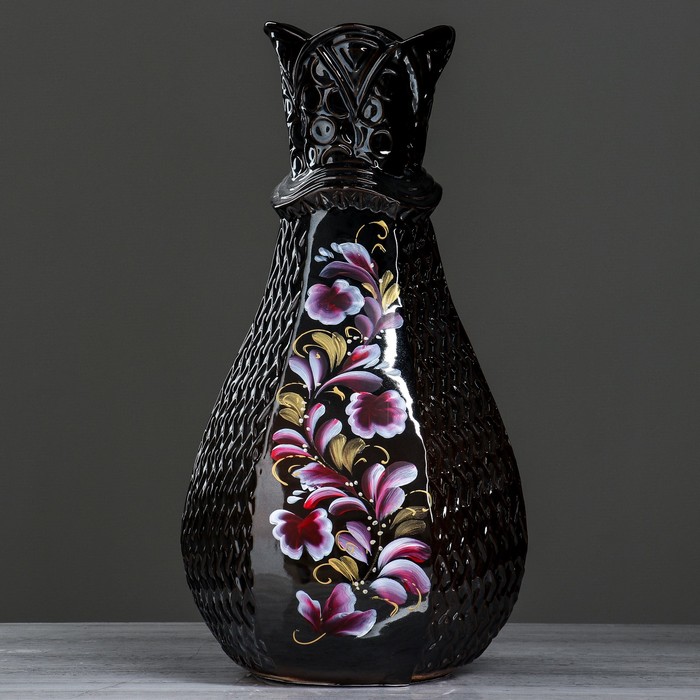 Ваза напольная "Фиона" Петриковская роспись