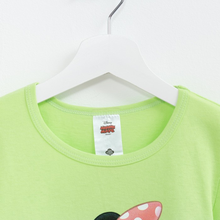 Футболка для девочек "Красотка", Минни Маус, рост 122-128 (34) см, 7-8 лет, 100% хлопок