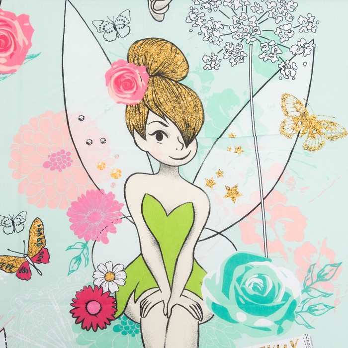 Простыня 1,5 сп "Феи: Динь-Динь" 150*214 см 100% хлопок, бязь