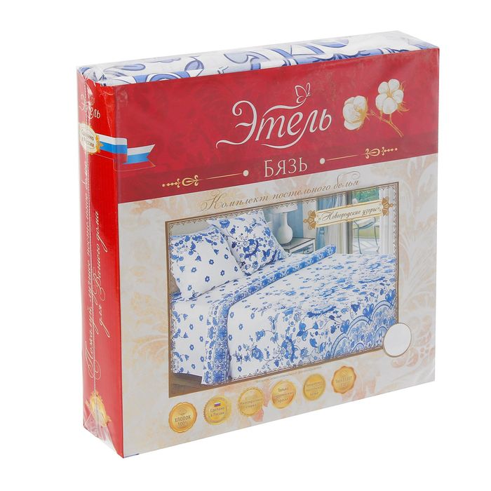 Постельное бельё "Этель" 2 сп. Новгородский мотив, размер 175х215 см, 200х220 см, 70х70 см -2 шт., 100% хлопок, бязь 125 г/м2