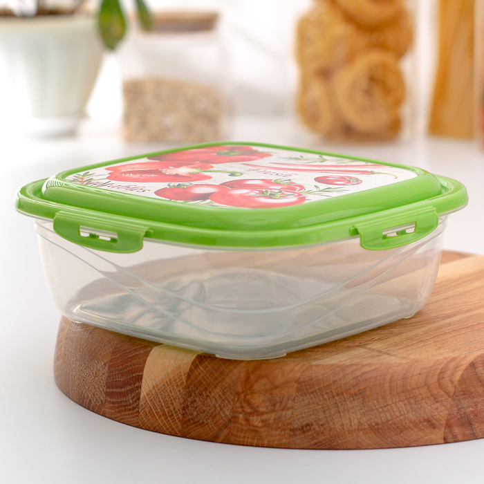 Контейнер пищевой 1,55 л с герметичной крышкой Click&Lock, цвет МИКС