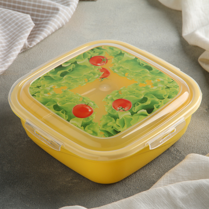 Контейнер пищевой 1,55 л с герметичной крышкой Click&Lock, цвет МИКС