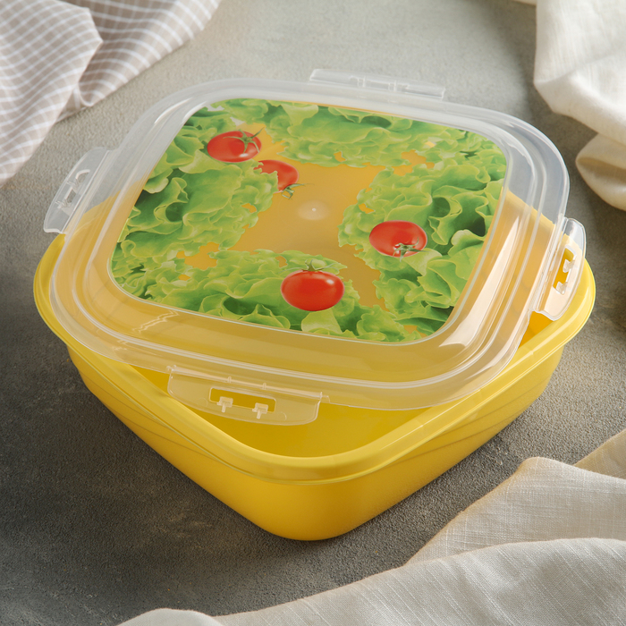 Контейнер пищевой 1,55 л с герметичной крышкой Click&Lock, цвет МИКС