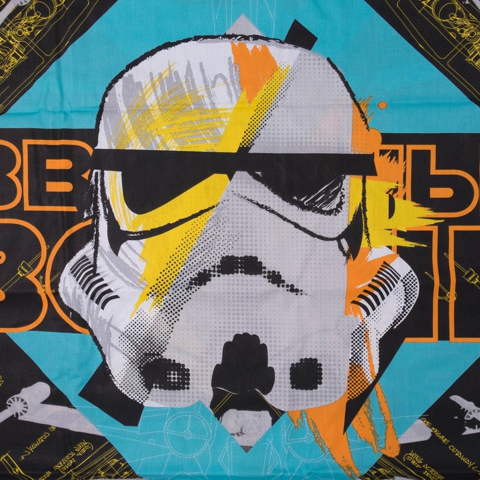 Простыня 1,5 сп "Звездные войны" 150*214 см 100% хлопок, бязь