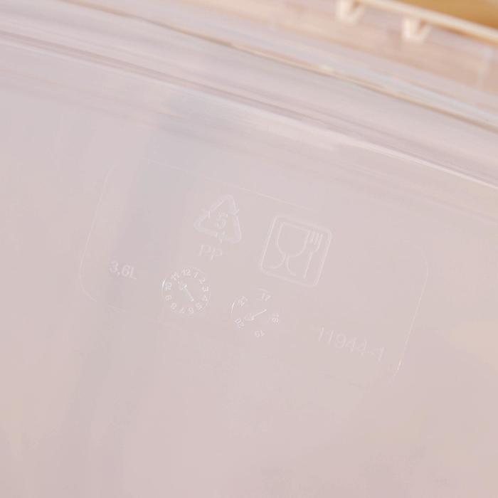 Контейнер пищевой 3,6 л Click&Lock, цвет МИКС