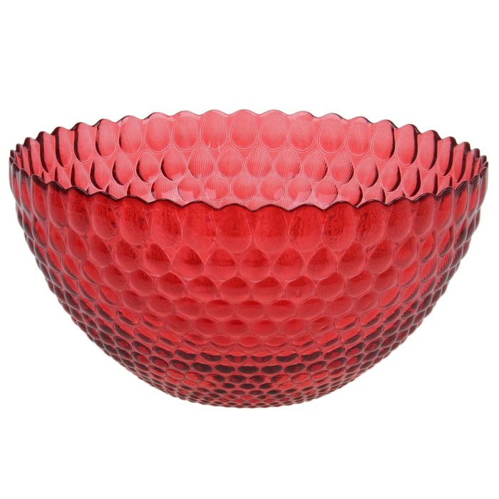 Салатник 2,8 л "Роса", 25 см, цвет рубиновый
