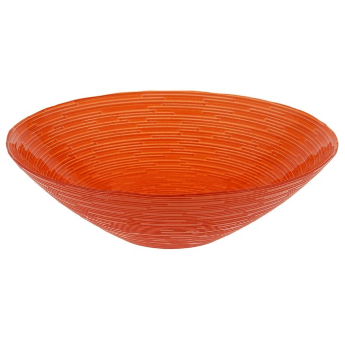 Салатник 1,8 л "Риски", 30 см, цвет оранжевый