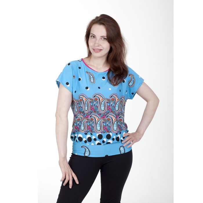 Блуза женская Олеся 393, бирюзовый, р-р 42
