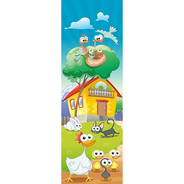 Фотообои "Весёлые зверята", 0,9х2,7 м