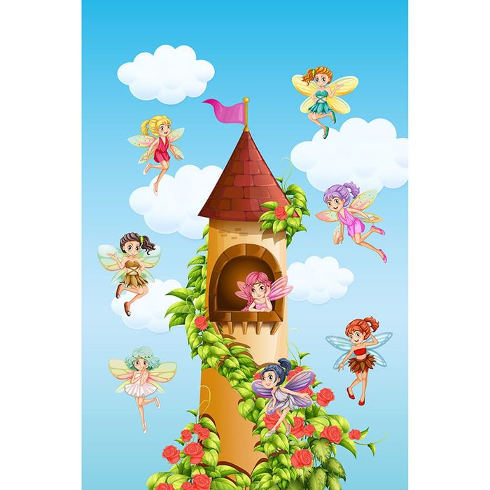 Фотообои "Феи в замке", 1,8 х 2,7 м