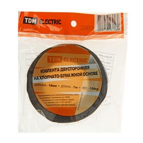 

Изолента TDM, ХБ, 19 мм × 7 м, двусторонняя, 100 г