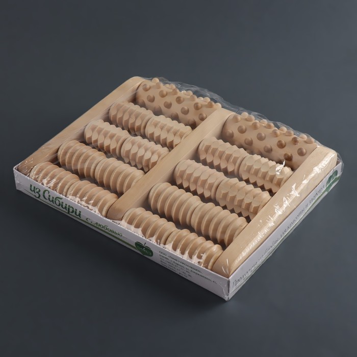 Массажёр для ног "Барабаны", 5 комбинированных рядов