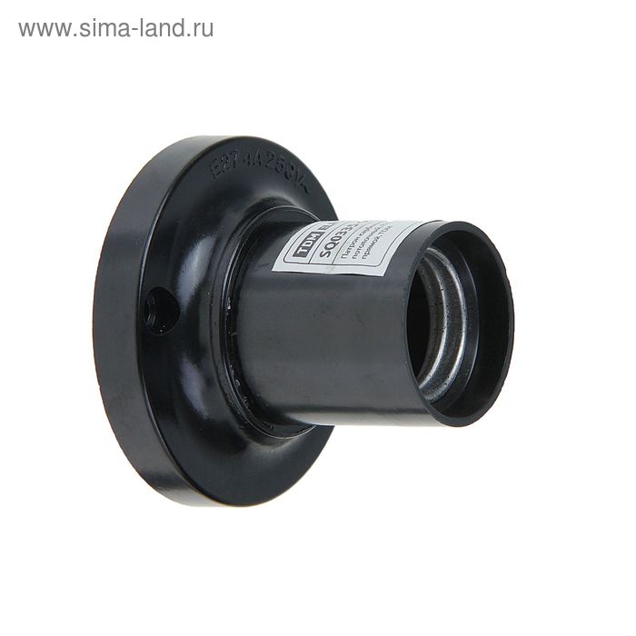 

Патрон TDM, Е27, потолочный, карболитовый, прямой, чёрный