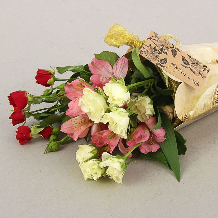 Конус для цветов "Из парижа с любовью" ретро, 27 х 13 см