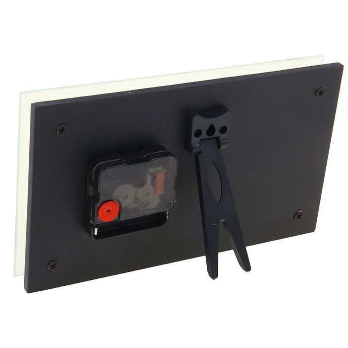 Часы настенно-настольные прямоугольные "Цветок и камни", 13х23 см микс