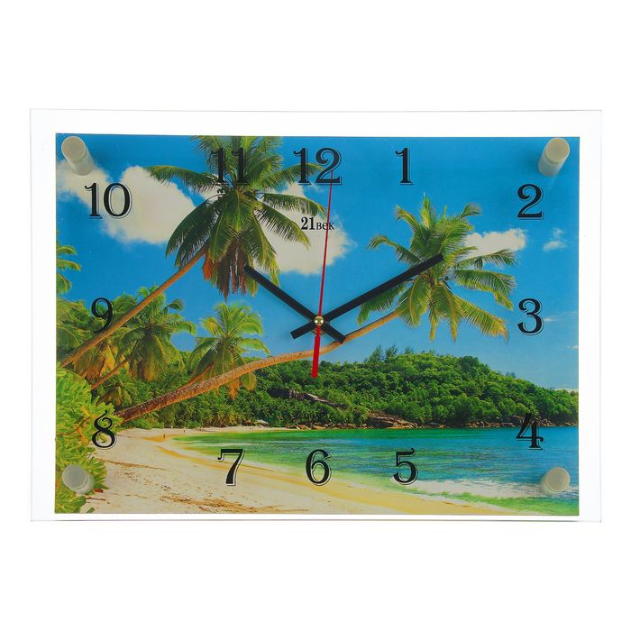 Часы настенные прямоугольные "Тропики", 25х35 см микс