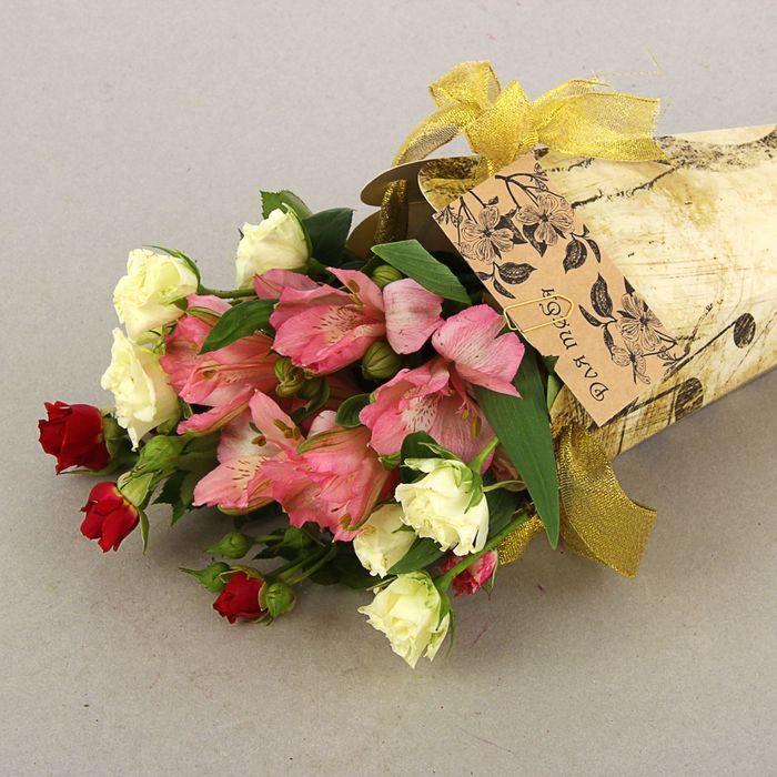 Конус для цветов "Музыка для души" ретро, 27 х 13 см