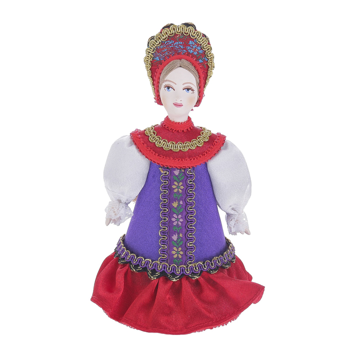 Сувенирная кукла "Девушка в традиционном костюме" к. 19 — н. 20 в. Россия