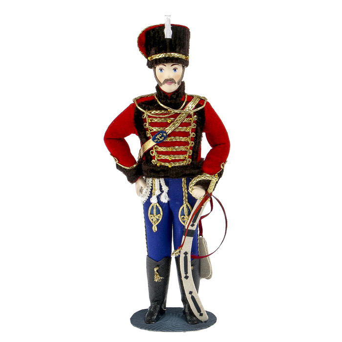 Сувенирная кукла &quot;Гусар&quot; в мундире лейб-гвардии гусарского полка. 1849 г. Россия