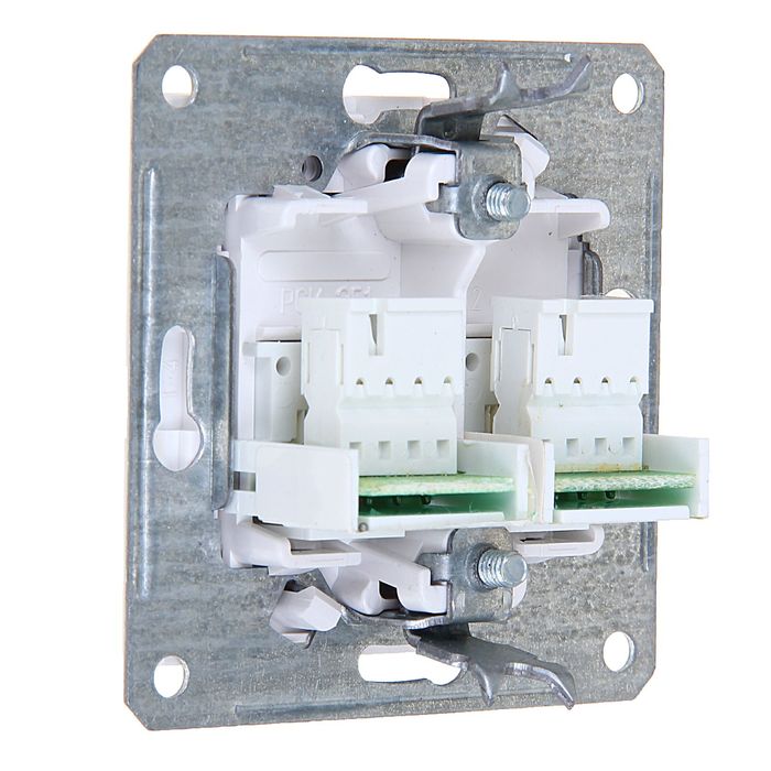 Розетка телефонная "W59" SchE RSI-251TT-1-86, RJ11, 1 А, 160 В, двухместная, скрытая, белая