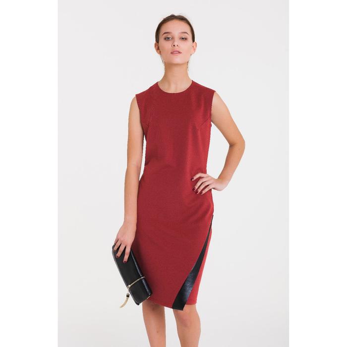 Платье 4762, размер 44, рост 164 см, цвет кирпичный/черный