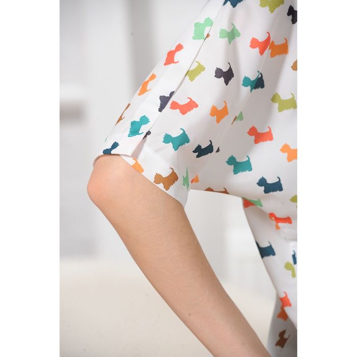 Блуза 4843, размер 48, рост 164 см, цвет белый