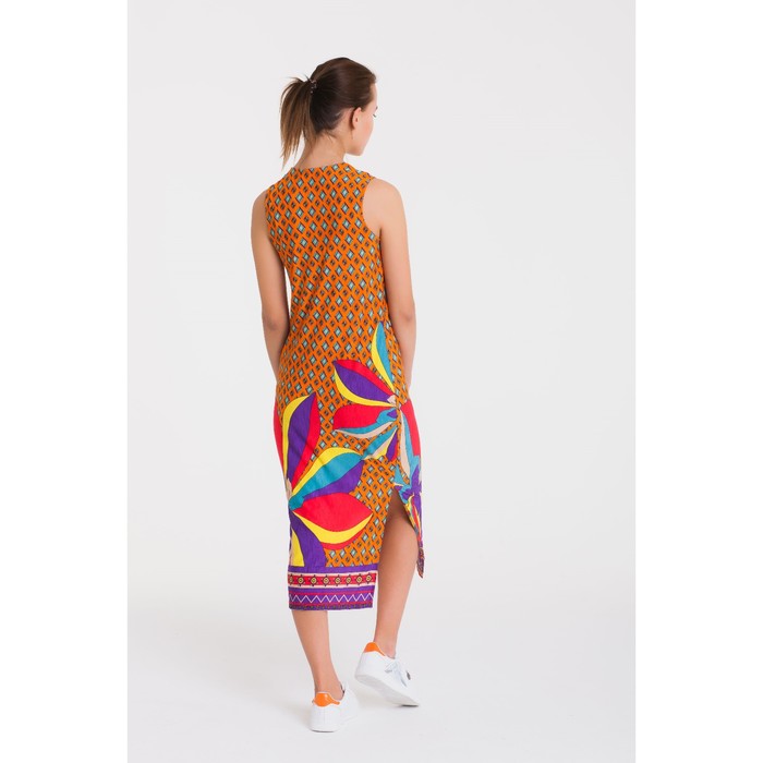 Платье 4758, размер 46, рост 164 см, цвет оранжевый