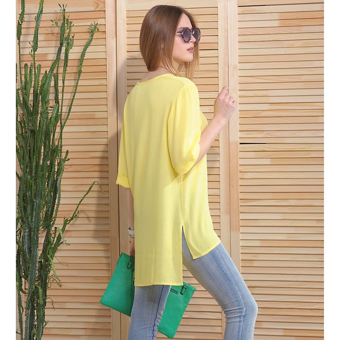 Туника женская 4740 С+, размер 50, рост 164см, цвет желтый