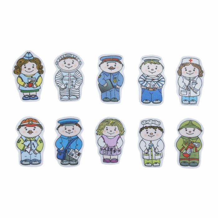 Набор дидактический из ткани "Профессии" на магните, 10 шт.